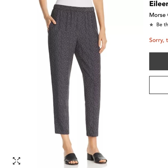 Eileen Fisher Morse Code Tencel Viscose Crepe Pant Ankle Length Size PP - Picture 1 of 10